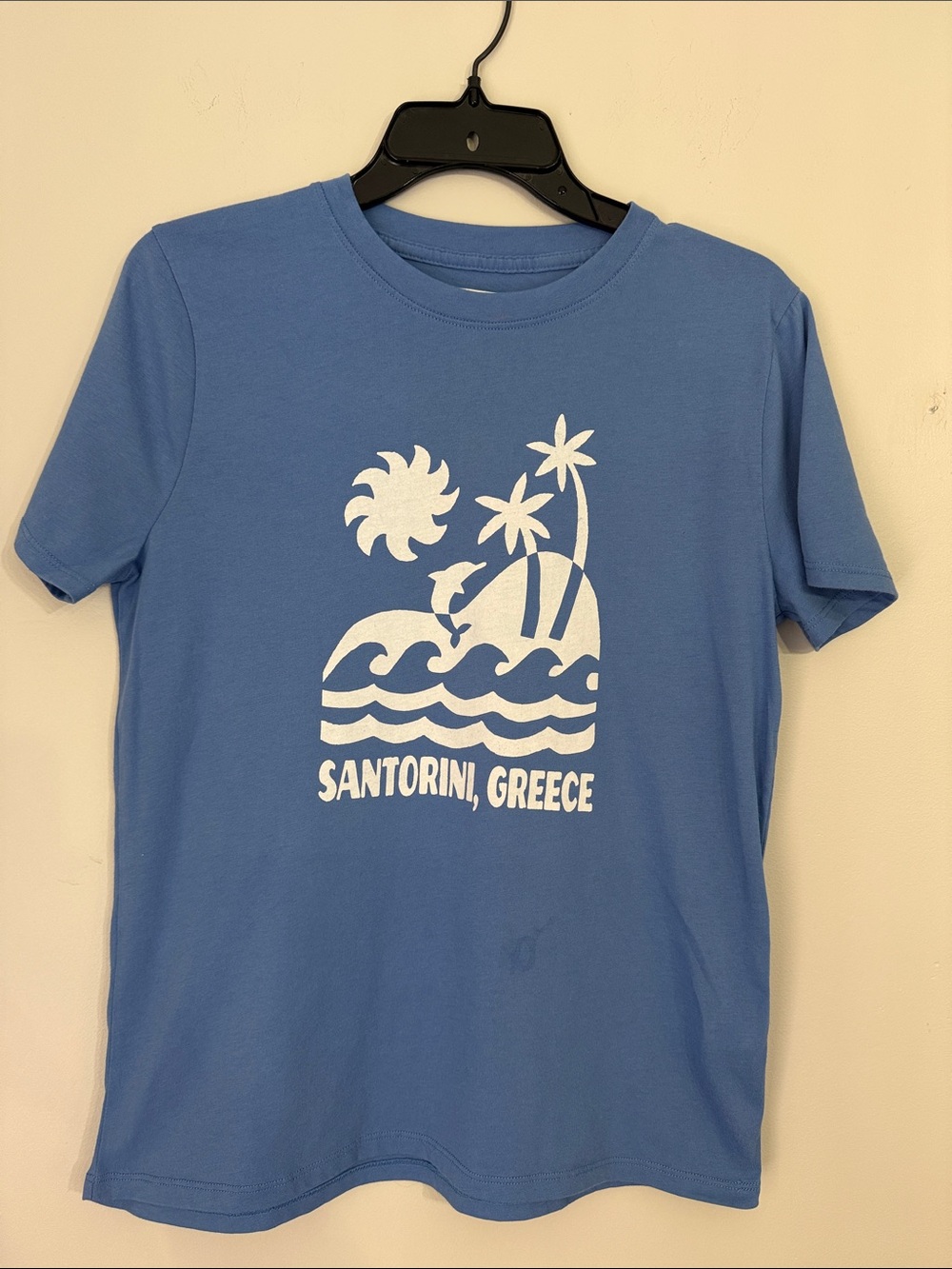 Abercrombie Kids Blue Graphic T Shirt Santorini Size 13/14